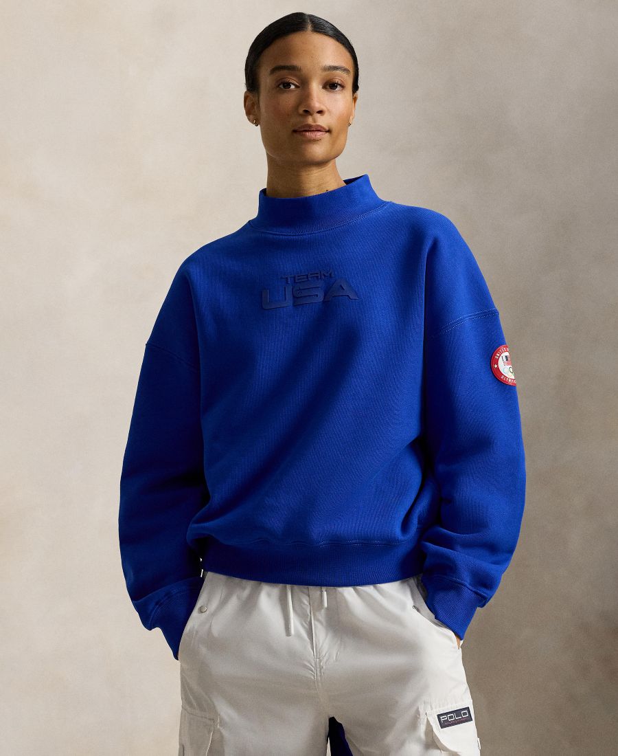 

Женская толстовка с высоким воротником на резинке Polo Ralph Lauren, Blue