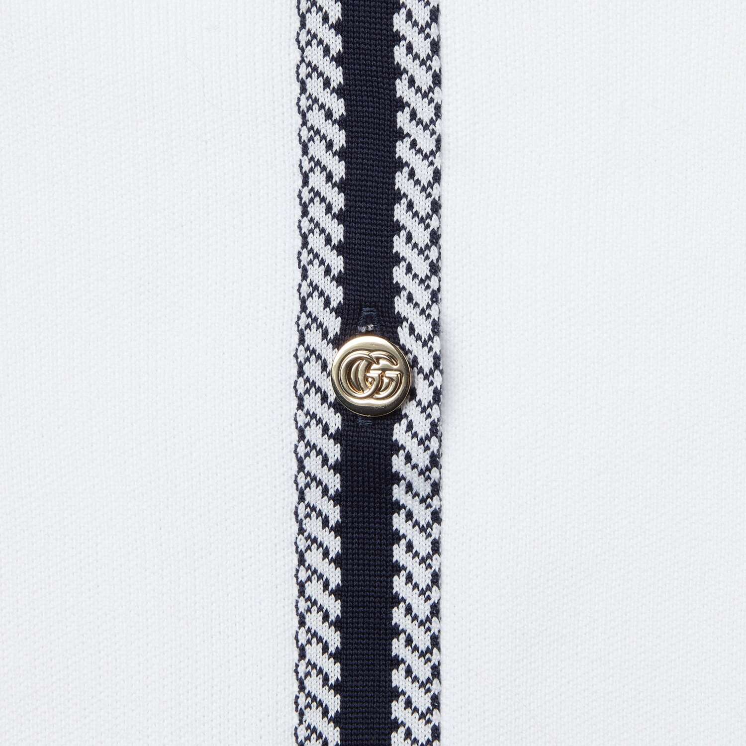 Кардиган GUCCI Хлопковый, с жаккардовым узором, экрю — фото 3