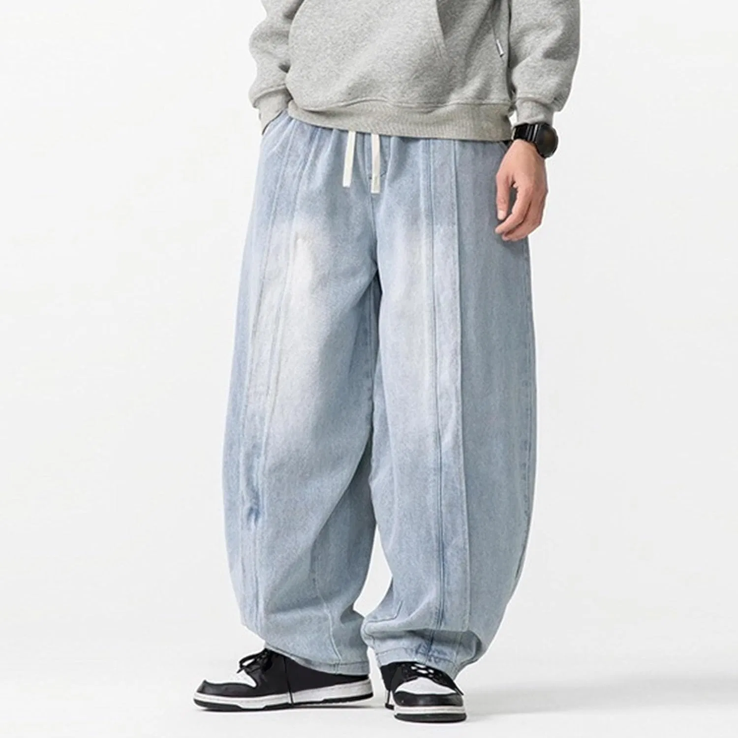 Джинсы широкие Mens Baggy Jeans, Light Blue — фото 2