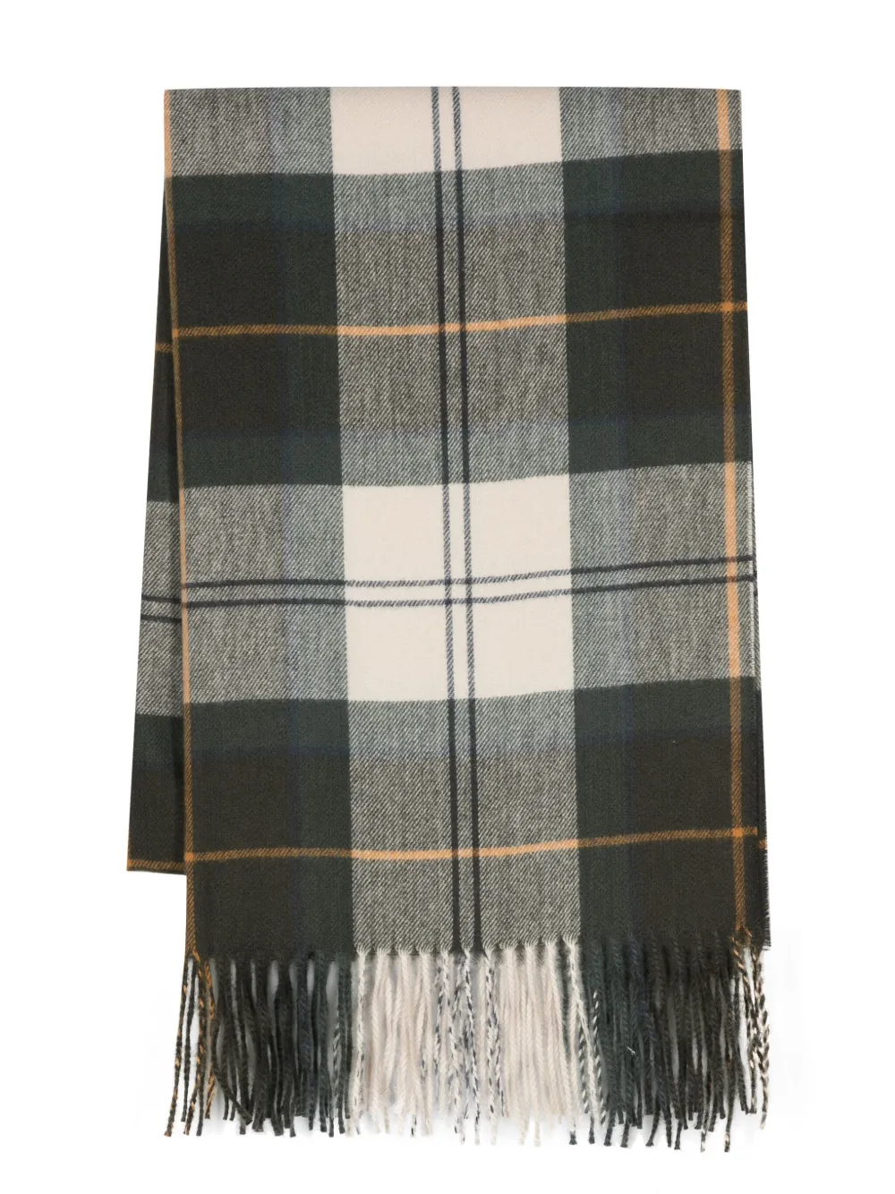 

Клетчатый шарф с бахромой Barbour, зеленый