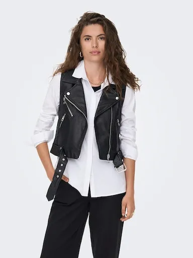 

Only жилет из искусственной кожи "ONLVERA FAUX LEATHER WAISTCOAT OTW NOOS", черный