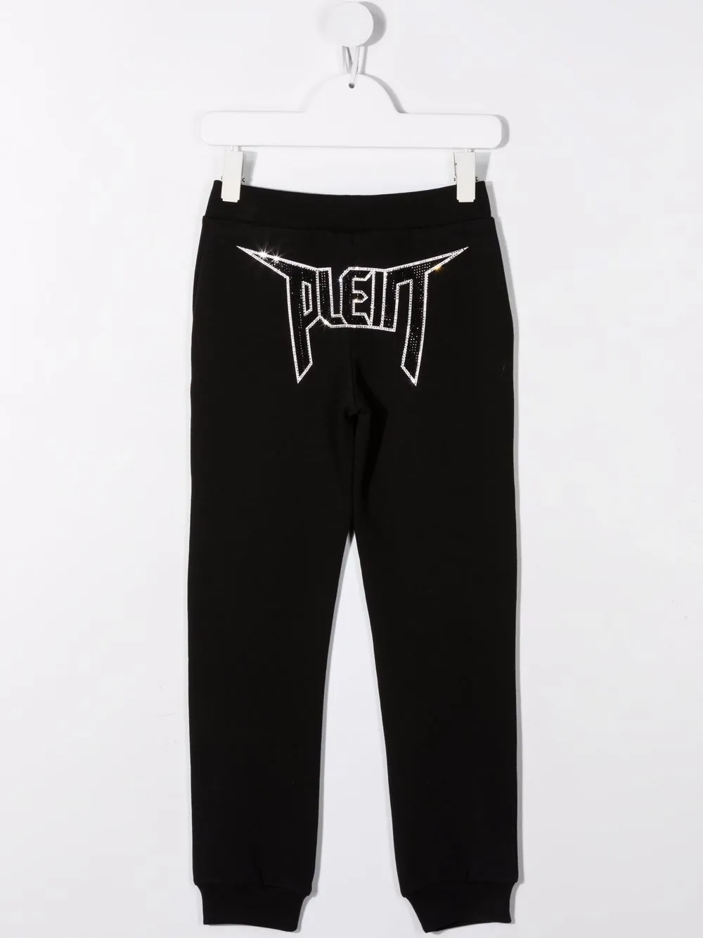 Спортивные брюки с кристаллами и логотипом Philipp Plein Junior, черный — фото 2