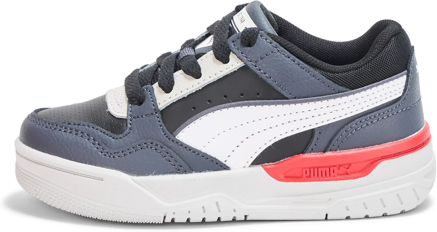 

Кроссовки PUMA Rebound Layup Lo для детей (младший возраст), унисекс, серый/белый/черный