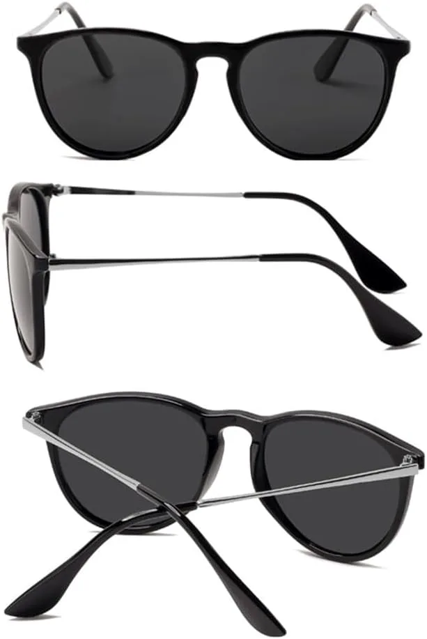 

Поляризованные солнцезащитные очки «кошачий глаз», классические женские винтажные зеркальные солнцезащитные очки, женские очки UV400 KTUCN, C6 Black Silver