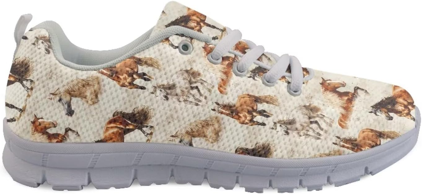 

Кроссовки Forchrinse для мужчин и женщин, нескользящие повседневные спортивные обувь, Horse Printed