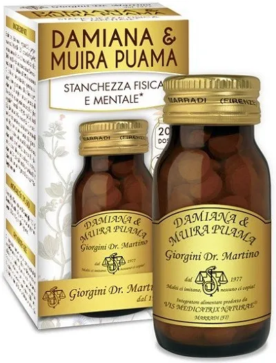 

Тонизирующая добавка Dr. Giorgini Damiana & Muira Puama, 100 таблеток без глютена