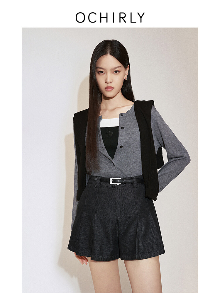 

Кардиган вязаный Ochirly Mulberry женский, красно-кофейный