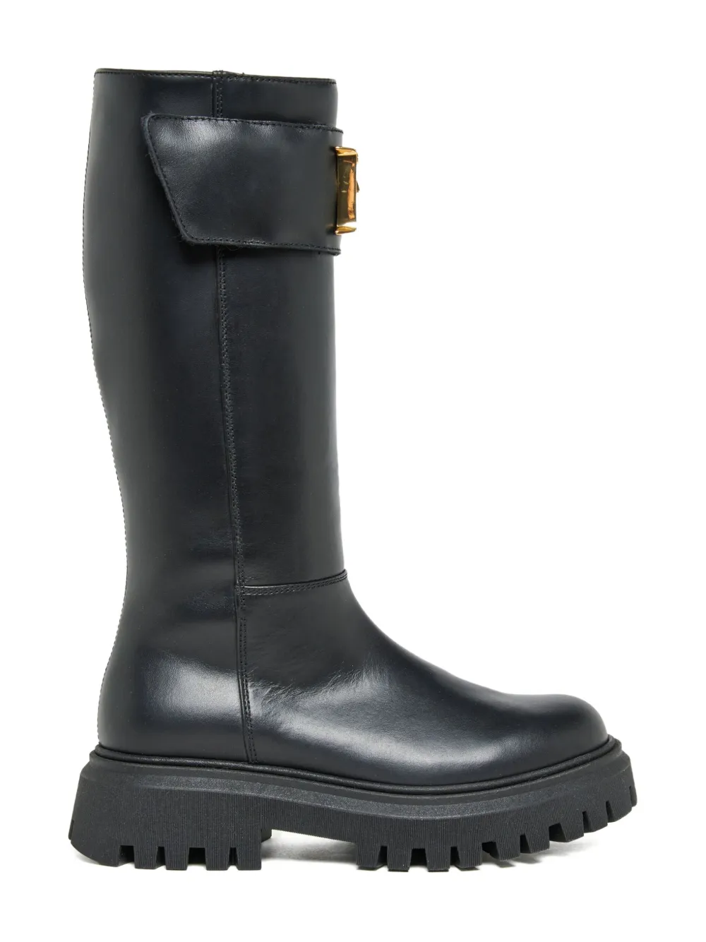 

Ботинки из телячьей кожи с пряжкой DSQUARED2 KIDS, черный