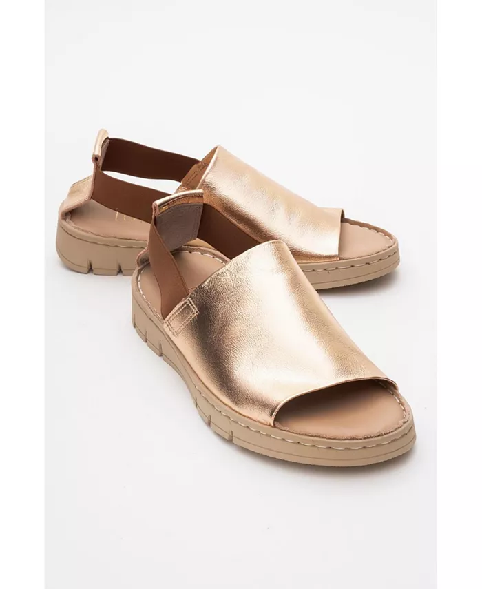 Сандалии Londoi на эластичных ремешках (женские) Forever & Always Shoes, золотой — фото 3