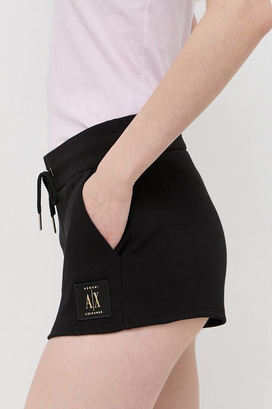 

Хлопковые шорты Armani Exchange, черный