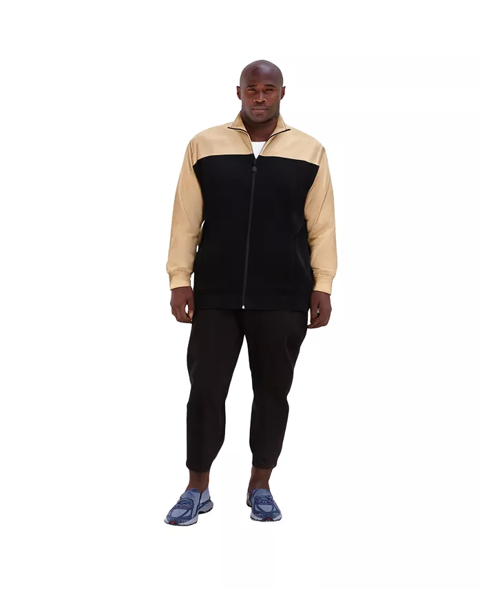 

Спортивный костюм Big & Tall с цветными блоками из велюра KingSize, синий