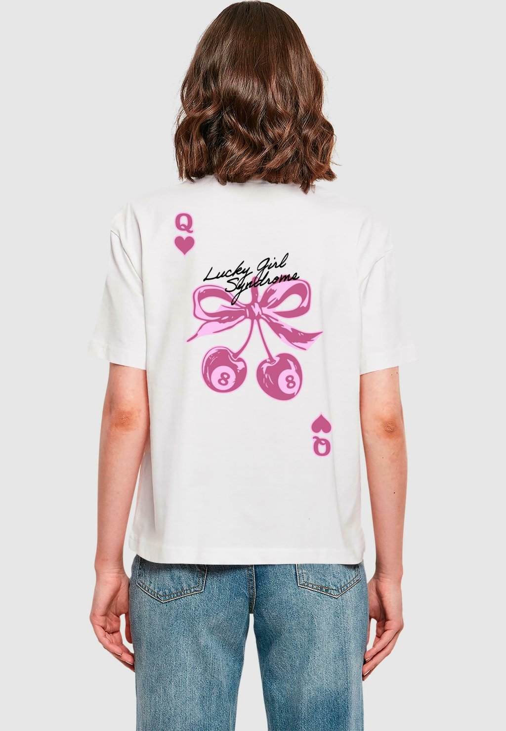 

Рубашка с принтом LUCKY SYNDROME Mister Tee, белый