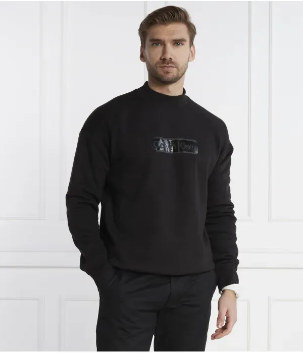 Праздничная толстовка с логотипом regular fit Calvin Klein, черный — фото 3