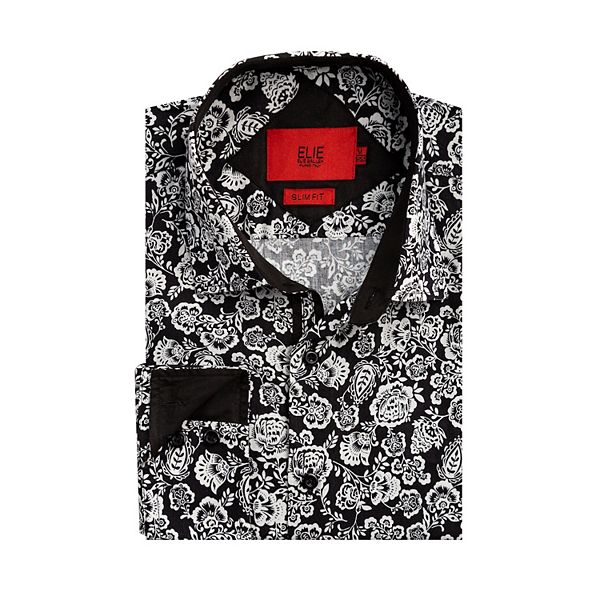 Мальчиковая рубашка slim fit с принтом пейсли Elie Balleh, Black