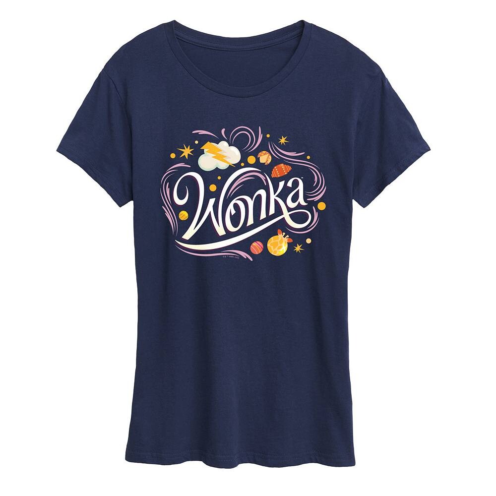 

Женская футболка с рисунком Wonka Licensed Character, темно-синий