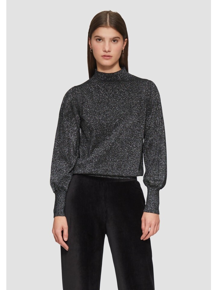 

Пуловер QS Strickpullover langarm, черный
