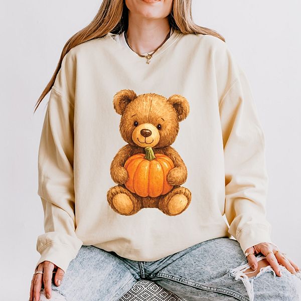 

Водолазка Watercolor pumpkin bear Simply Sage Market, Ivory