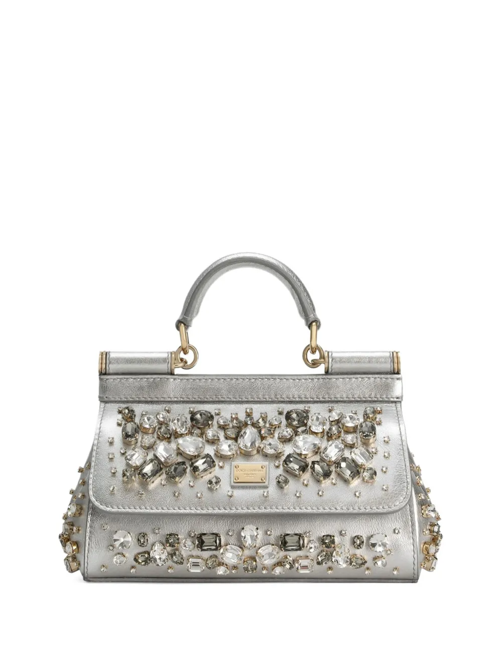 

Маленькая сумка-тоут Sicily DOLCE & GABBANA, серебяный