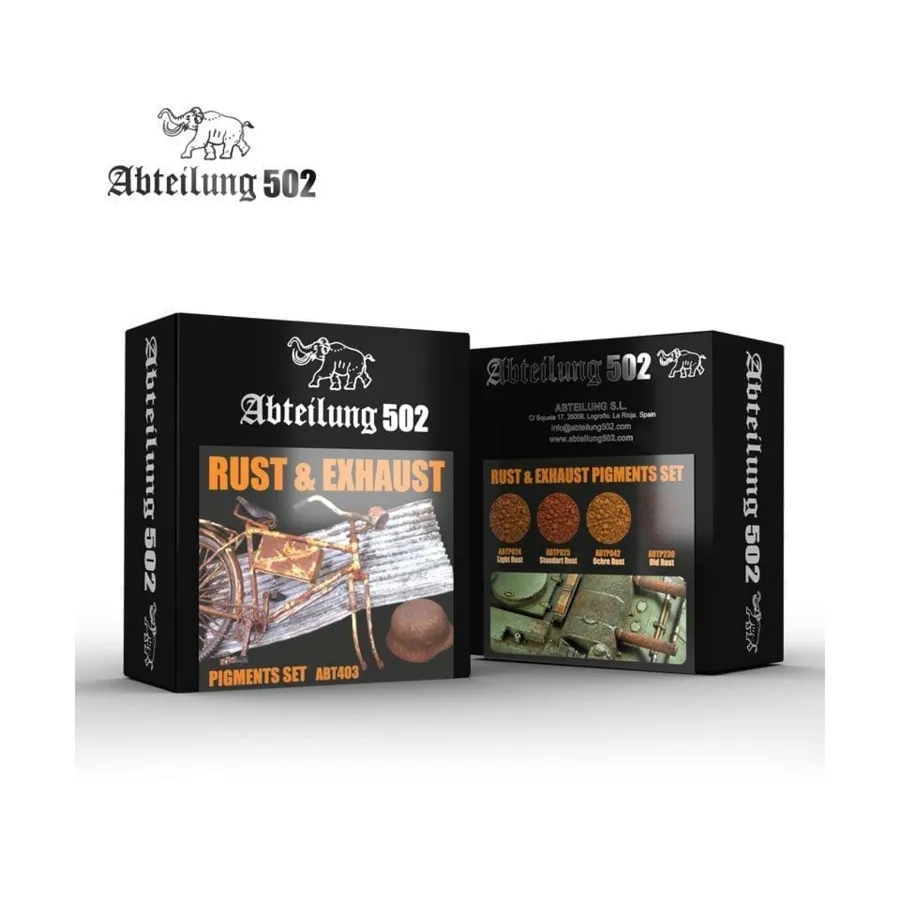 

Ржавчина и пигменты для выхлопных газов, Abteilung 502 - Pigment Sets (AK-Interactive)