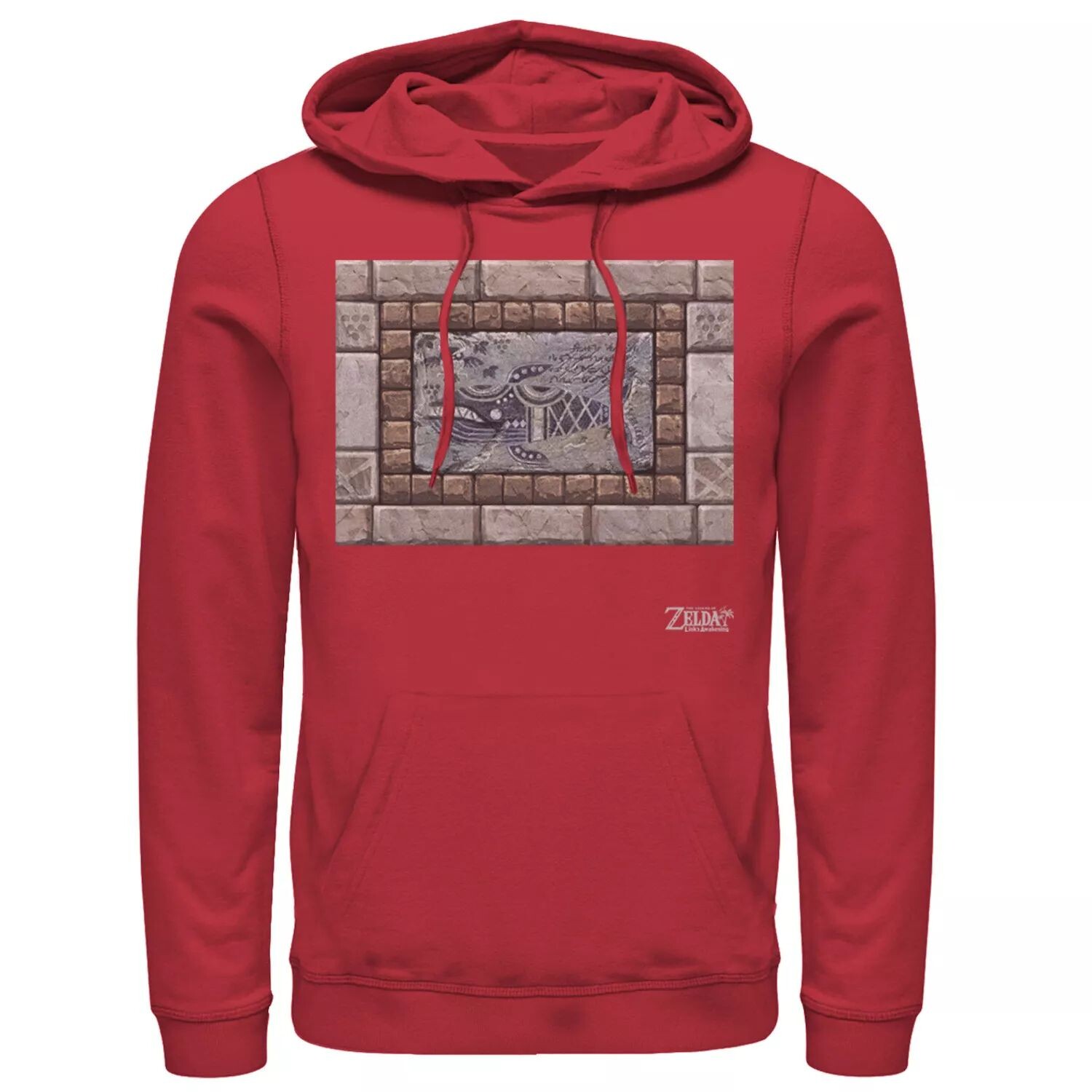 

Мужская толстовка с портретом в рамке из камня Nintendo Legend Of Zelda Links Awakening Whale Stone Licensed Character, красный