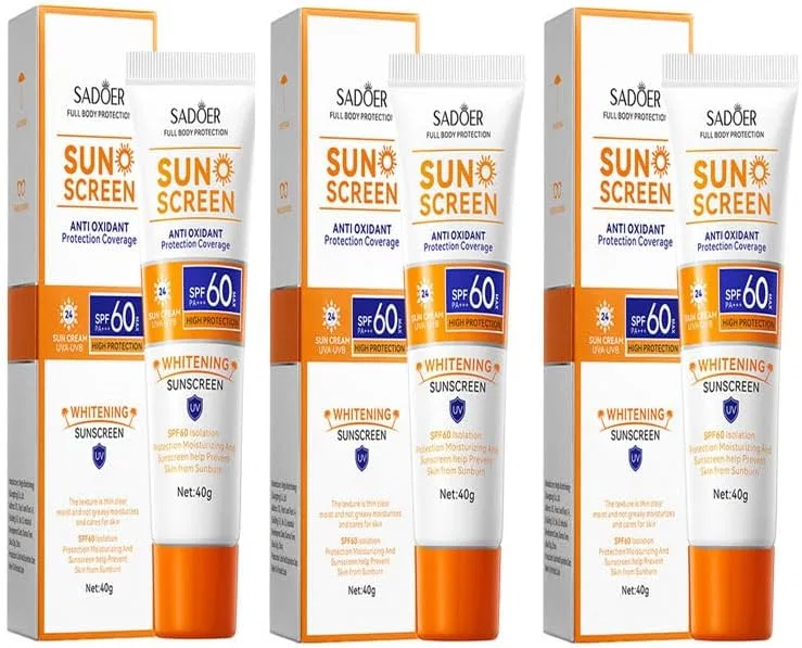 Солнцезащитный крем для тела SPF 60+ VNEWSCHI, 1.4 oz (40 г), 3 шт