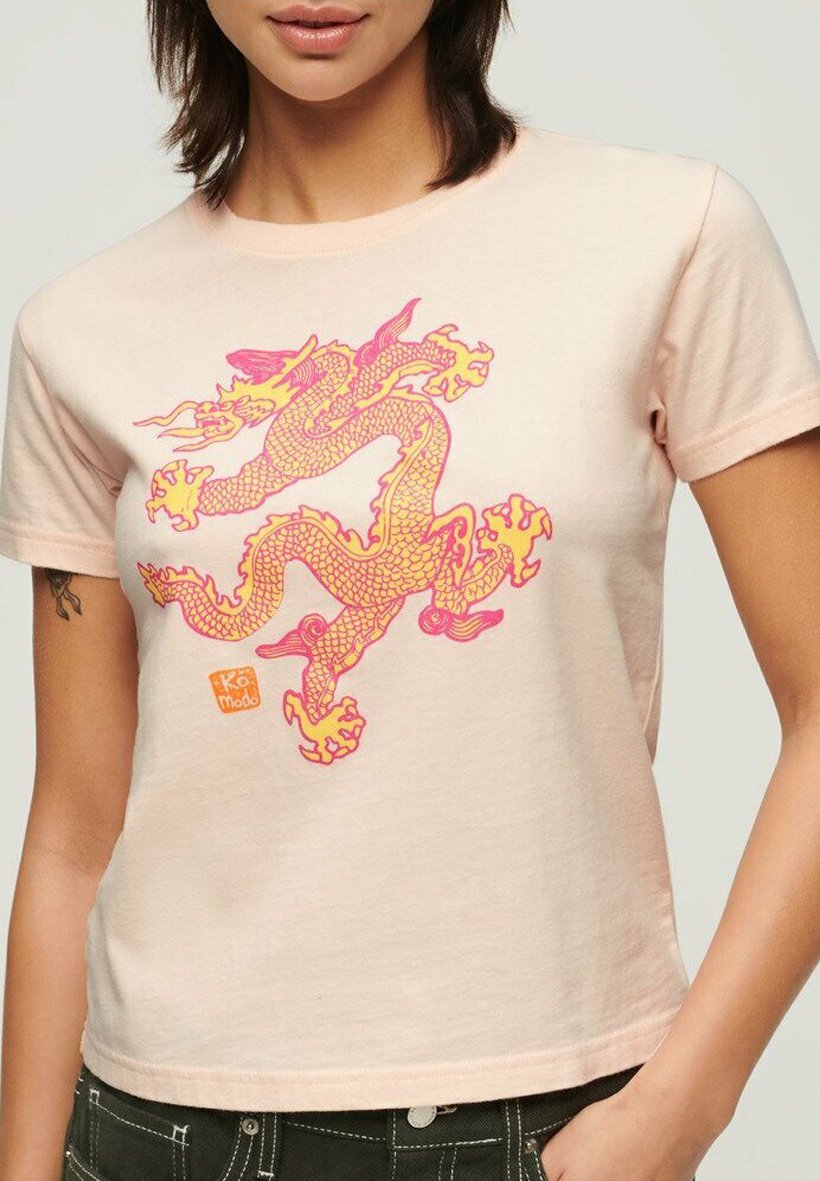 

Футболка с принтом DRAGON Superdry, розовый