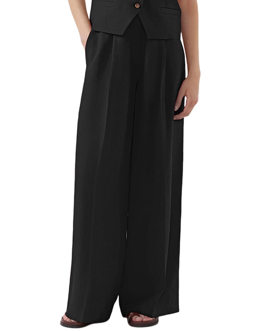 

Широкие брюки Bird & Knoll Bonita из льняной смеси, черный