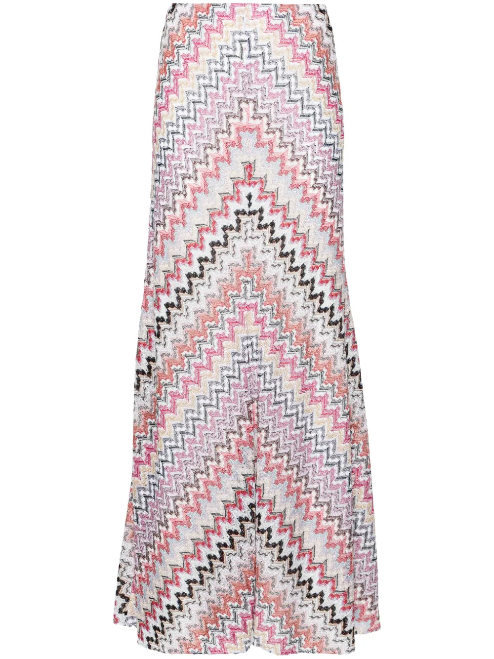 

Длинная юбка с узором зигзаг Missoni, розовый