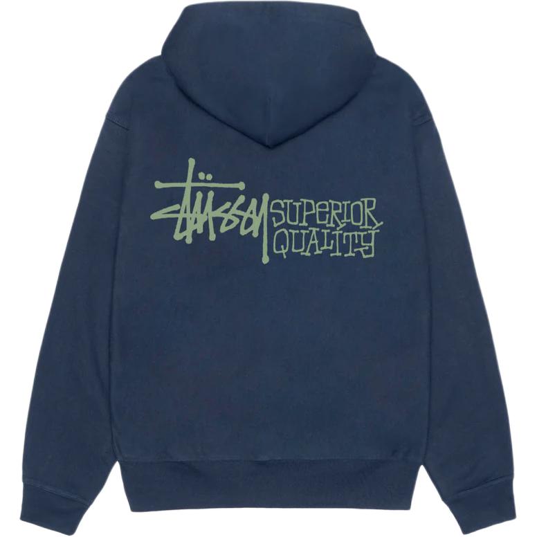 Качественная худи на молнии Stussy, черная — фото 2