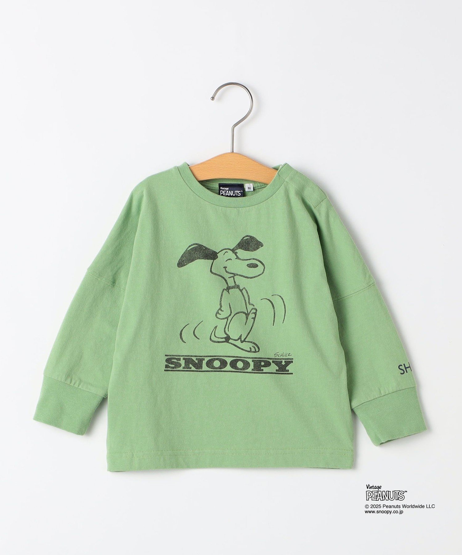 Детская футболка с длинным рукавом SNOOPY (рост 80-90 см) SHIPS KIDS, Green