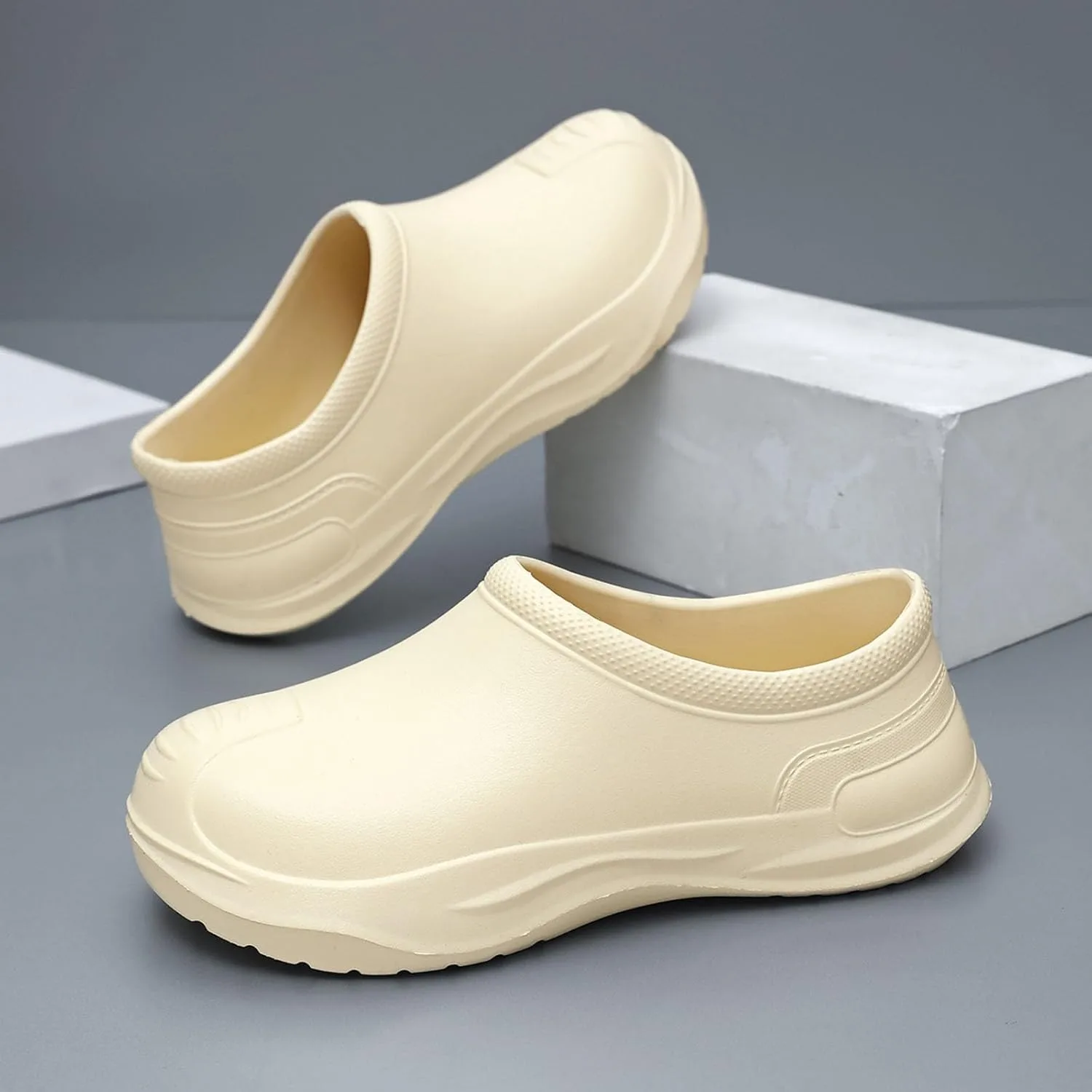 Сабо с пробкой Bequeme Sommerschuhe Gartenschuhe Повседневные сабо Schlicht Weiche Strandschuhe Слипоны для кемпинга Stadtbummel Generisch, хаки — фото 4
