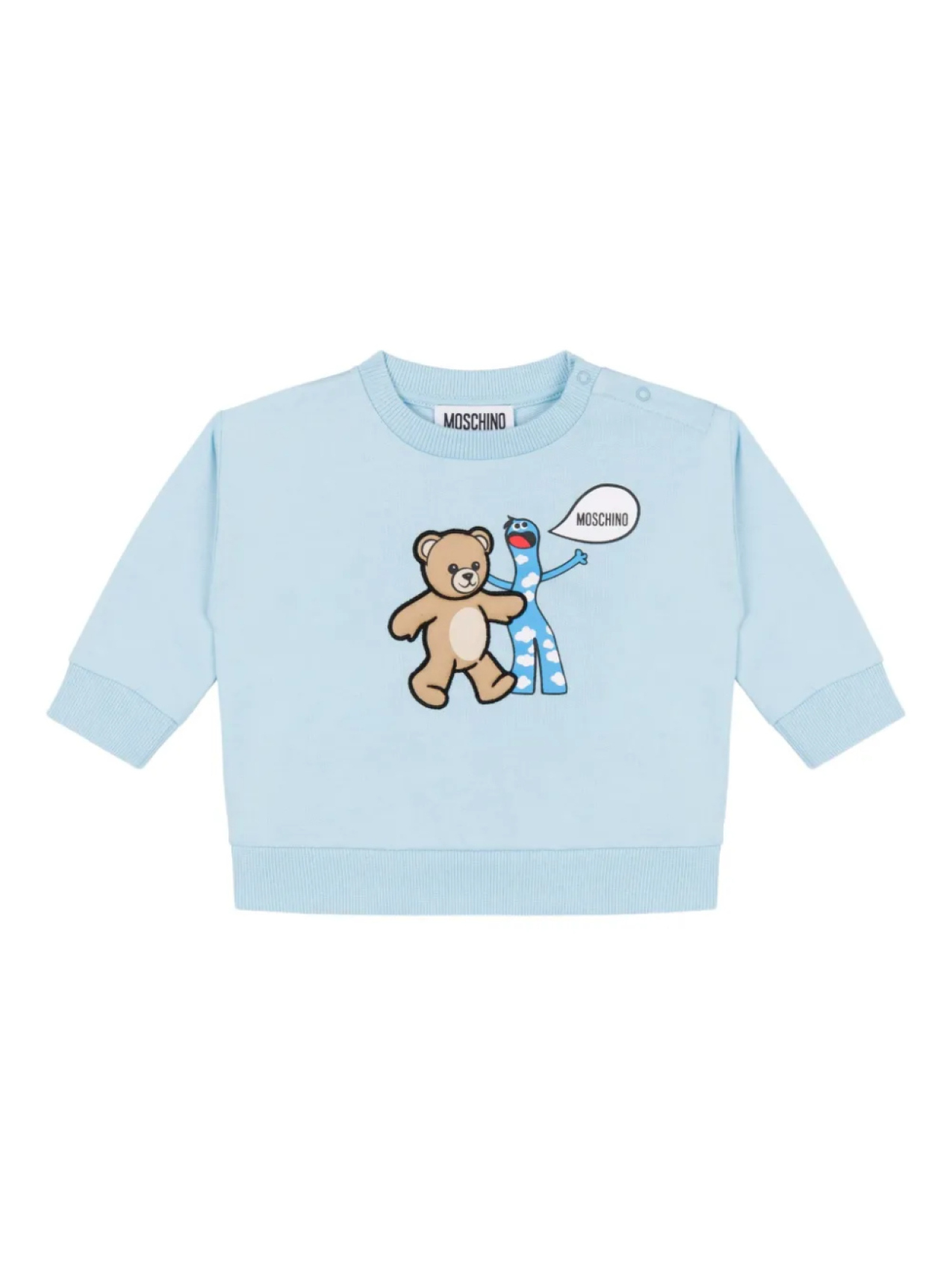 

Moschino Kids толстовка с принтом, синий