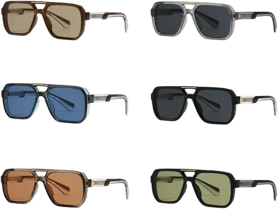 

Ретро-солнцезащитные очки с двойной перемычкой для женщин, роскошные, желейного цвета, повседневные очки для мужчин, защита от УФ-излучения UV400 TKKTLLT, Blue