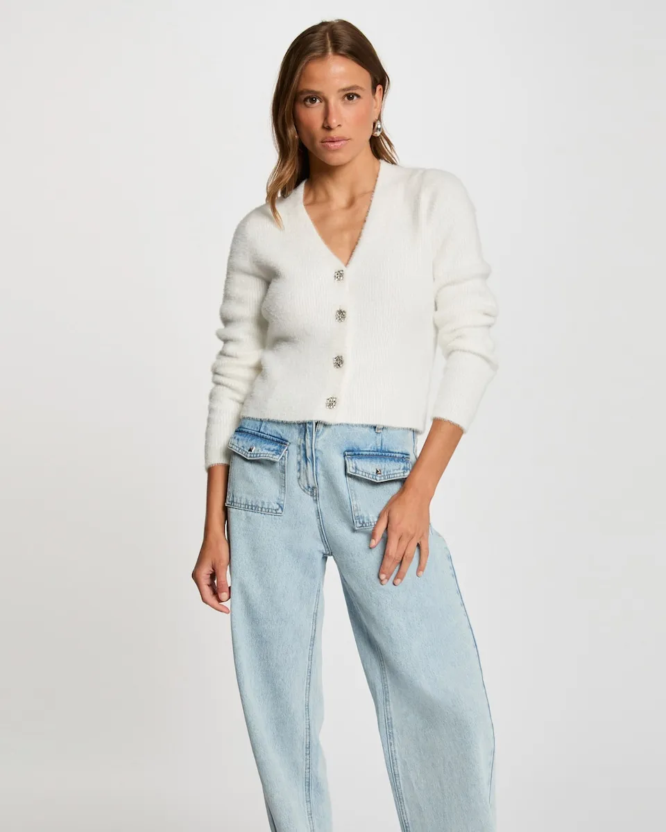 

Женский кардиган с длинным рукавом Morgan, белый