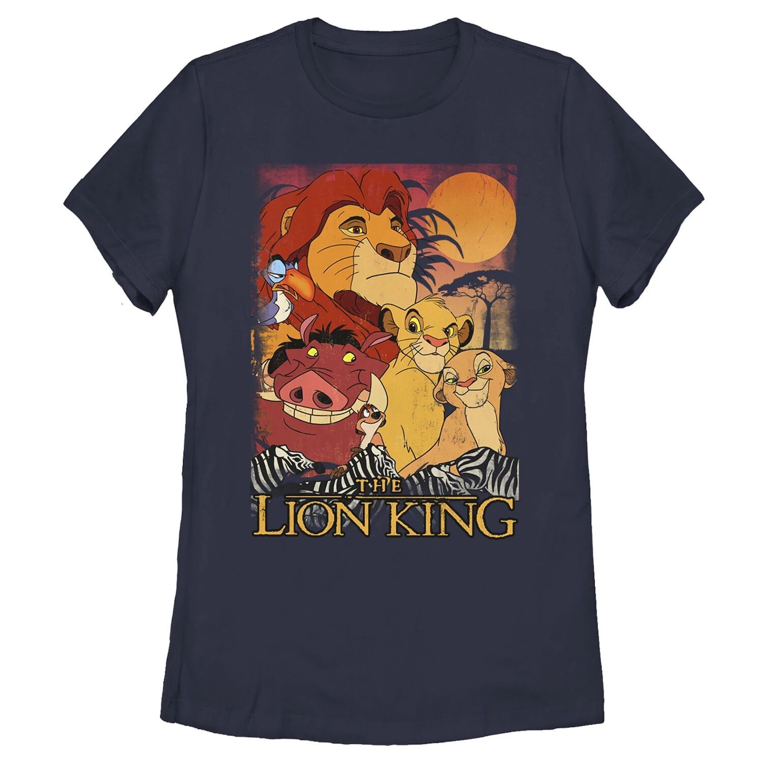 

Счастливая групповая футболка Disney's The Lion King Juniors Licensed Character, темно-синий