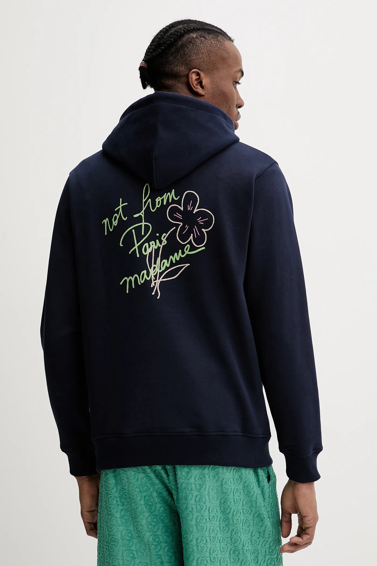 

Хлопковая толстовка Le Hoodie Slogan Esquisse Drôle De Monsieur, темно-синий