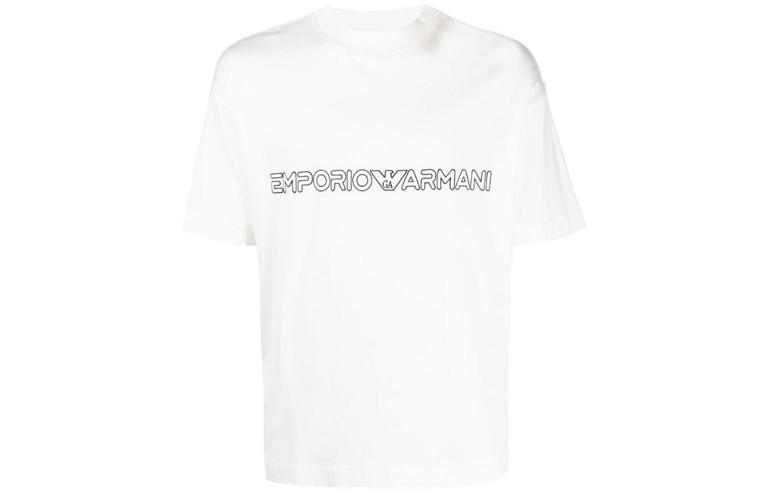 

Футболка с коротким рукавом и логотипом EMPORIO ARMANI, белая