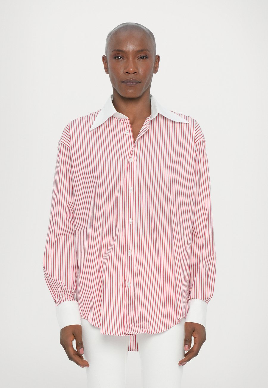 

Блуза Filippa K STRIPED SHIRT, White/Dark Red/Light Red