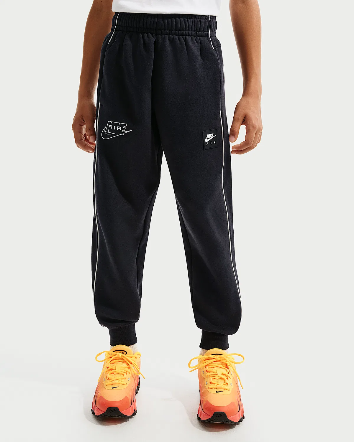 Детские спортивные штаны Nike Air из флиса, Black/White/White — фото 2