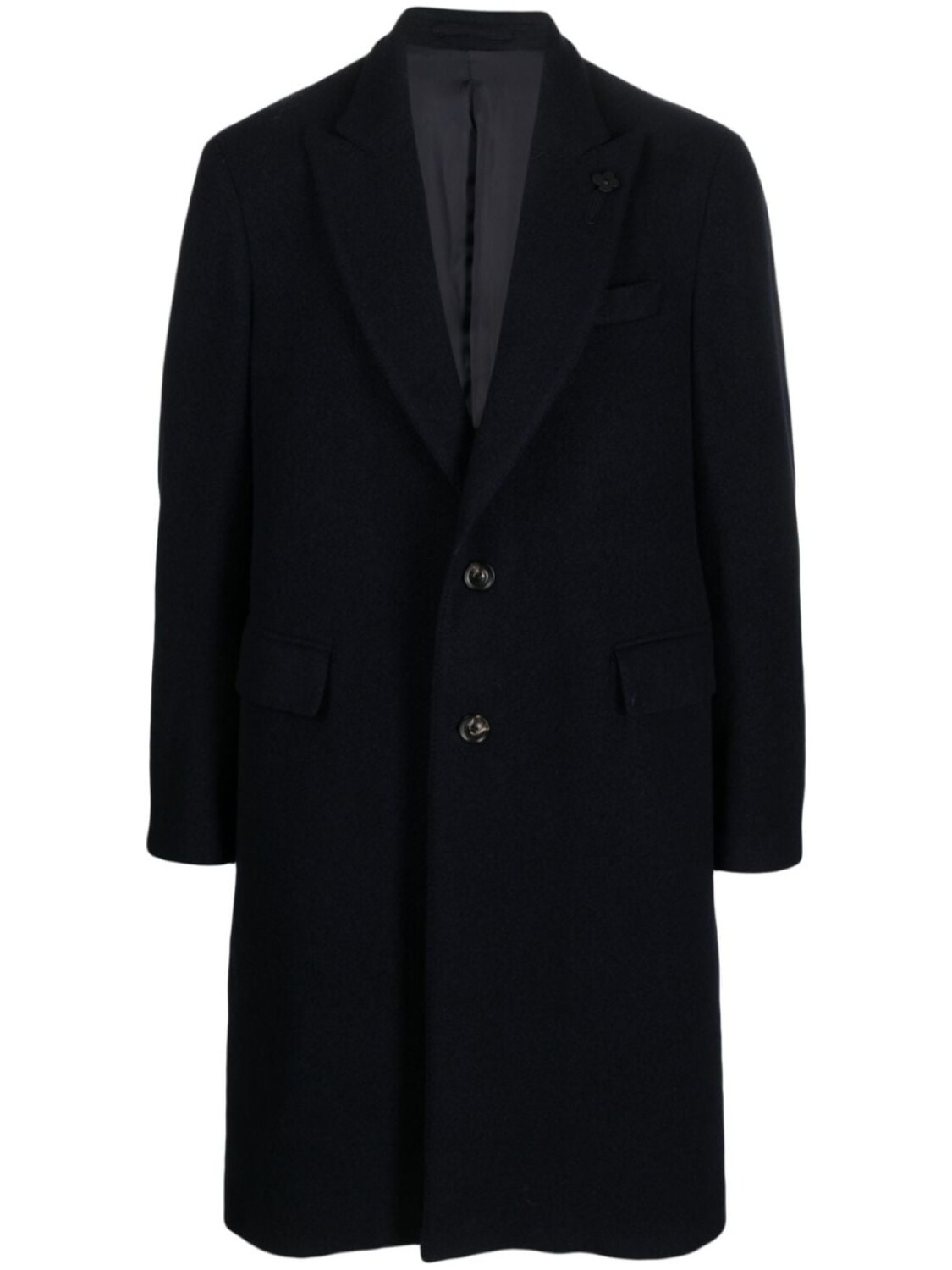 

Lardini однобортное пальто из смесовой шерсти, синий