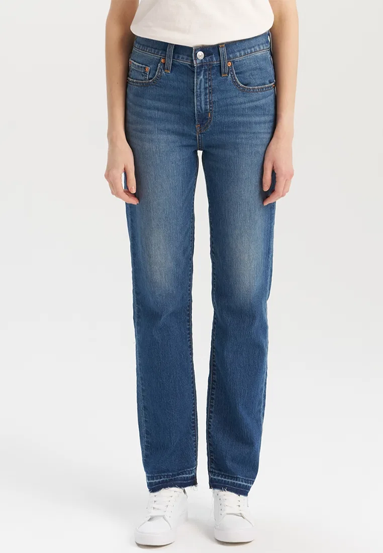 Джинсы женские, высокая талия, прямые, Levi’s 724, синие Levi'S — фото 2