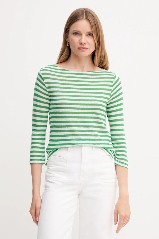 

Лонгслив с добавлением льна United Colors Of Benetton, зеленый
