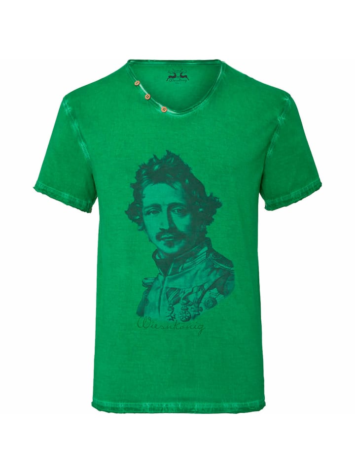 

Футболка Ludwig зеленого цвета Wiesnkönig, Зеленый, Футболка Ludwig зеленого цвета Wiesnkönig