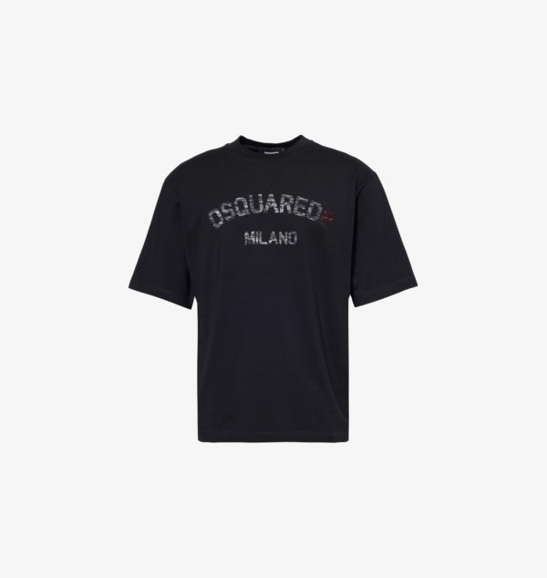 

Футболка Milano с круглым вырезом из хлопкового джерси Dsquared2, черный