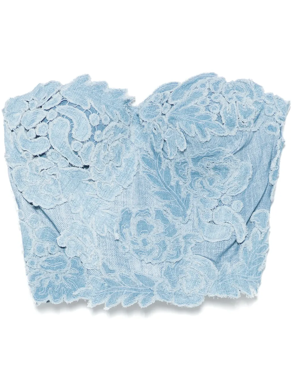 

Джинсовый топ-бюстье Ermanno Scervino, синий