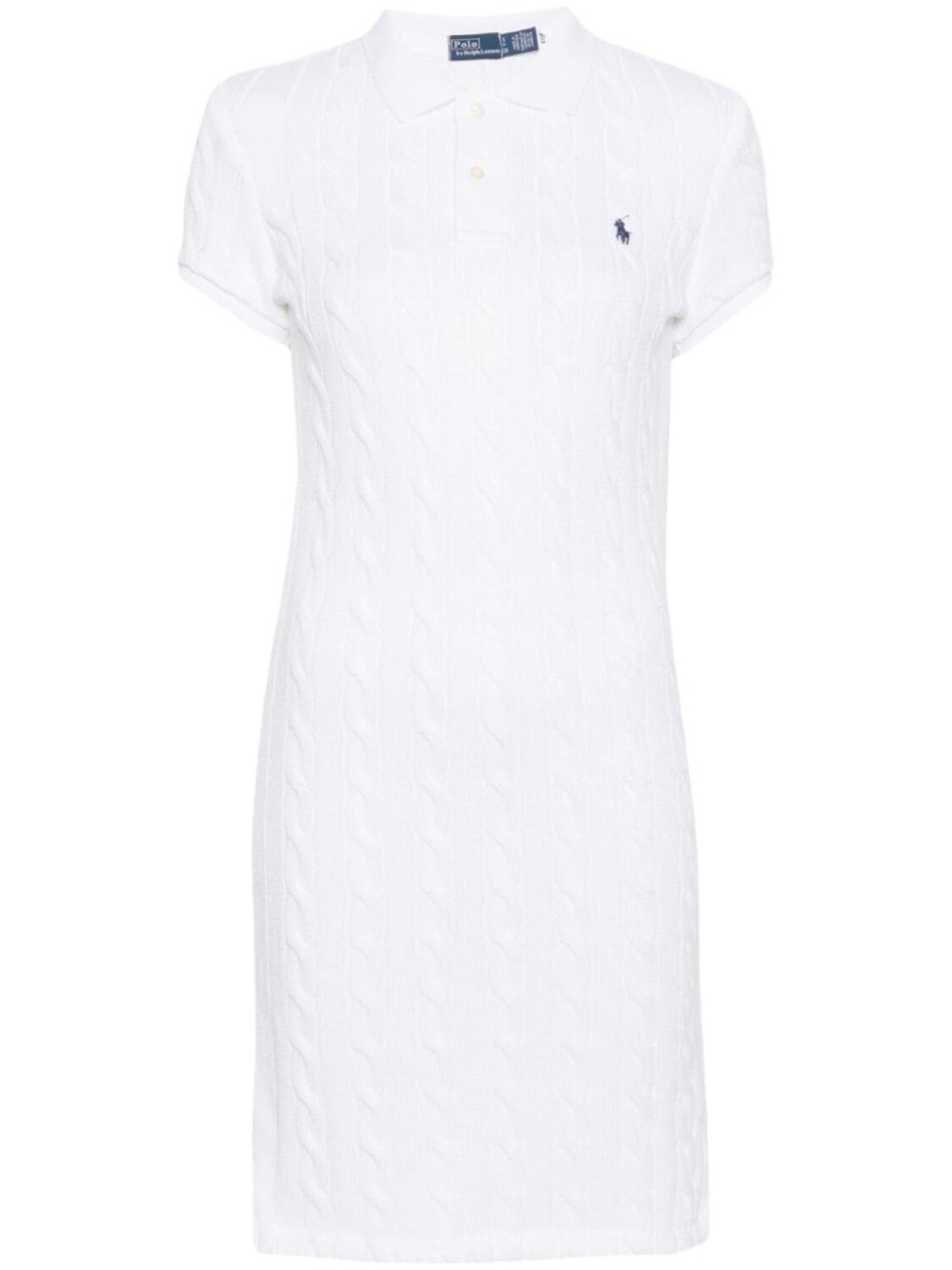 

Polo Ralph Lauren платье мини фактурной вязки, белый