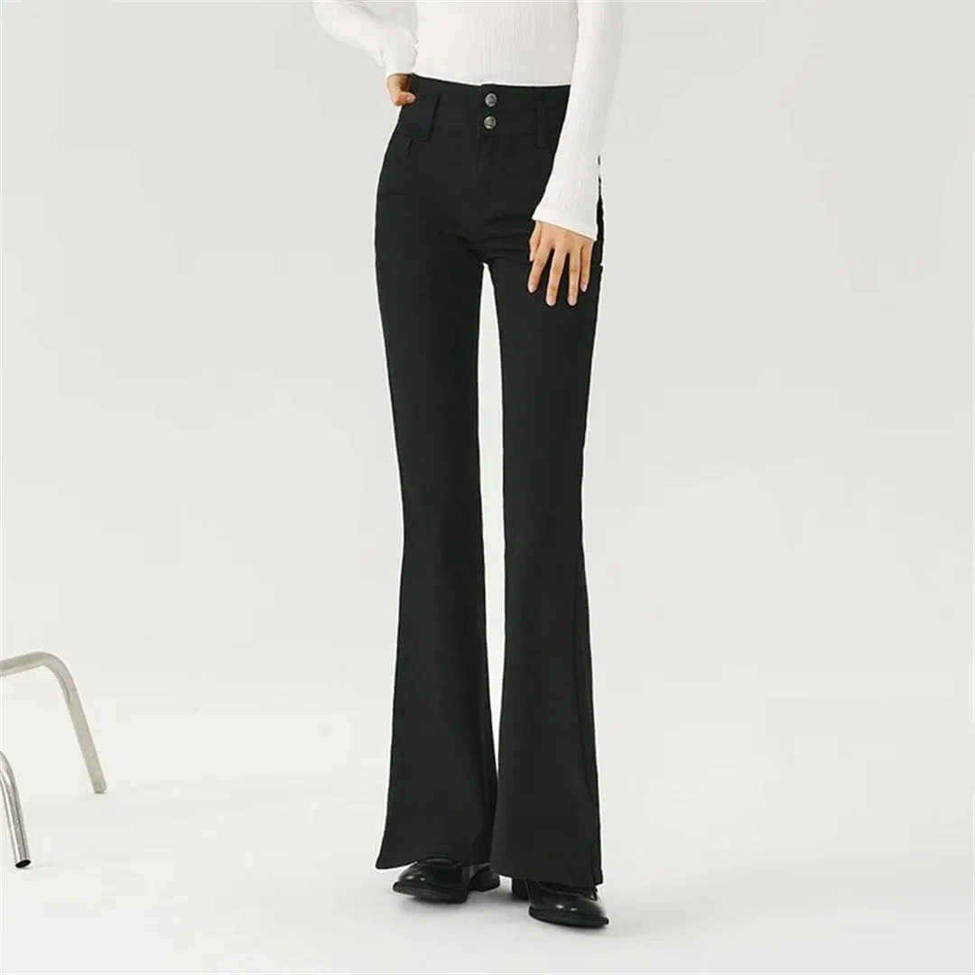 Джинсы клеш Women High Waisted Flare Jeans Light Blue — фото 2