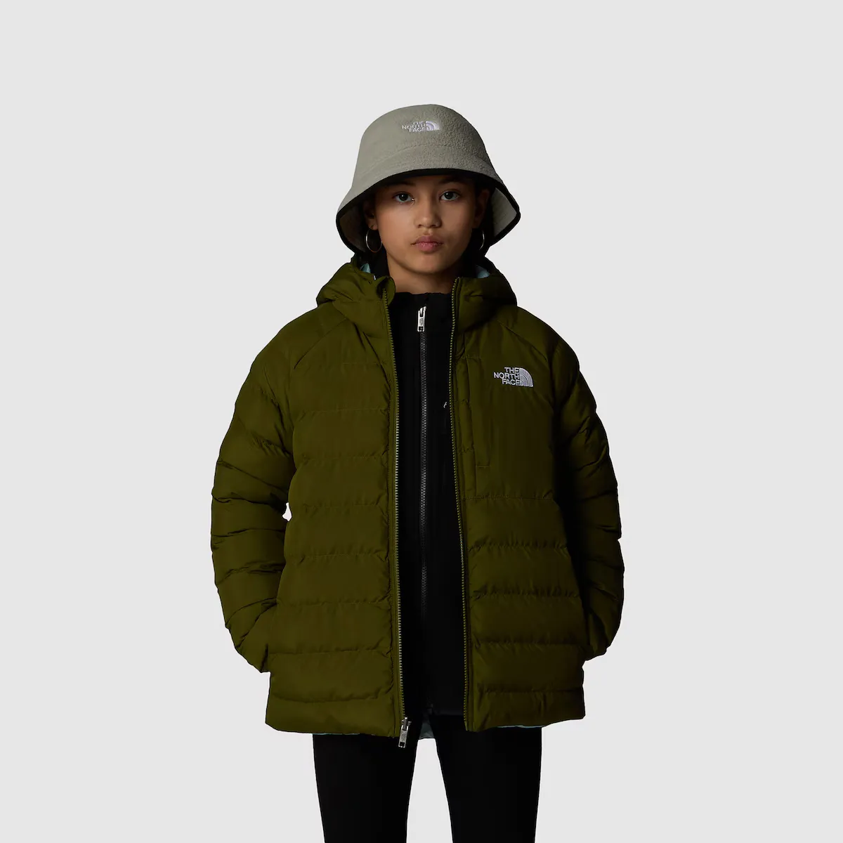

Двухсторонняя куртка North Face Perrito Kids The North Face, зеленый