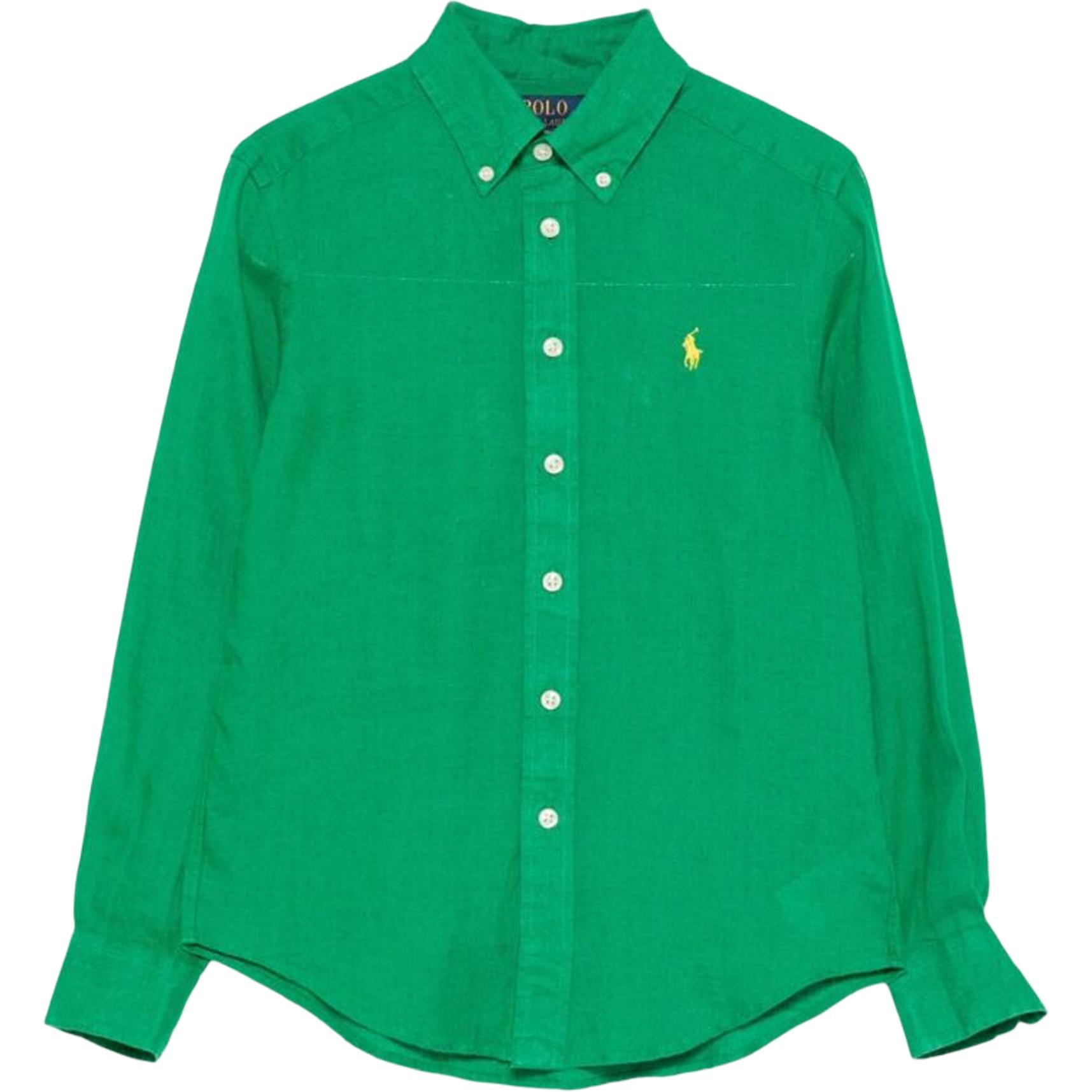 Детская повседневная рубашка Polo Ralph Lauren, зеленый