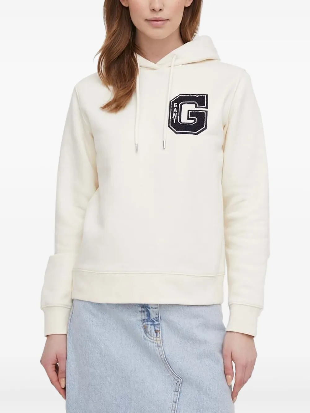 

Худи с нашивкой-логотипом Gant, нейтральный